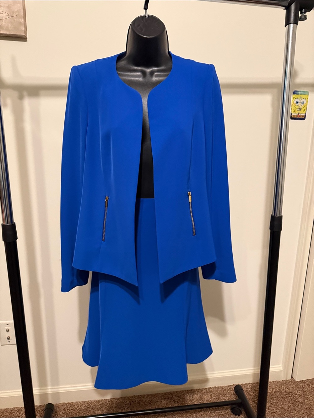 Calvin Klein Blue 2 pc skirt suit